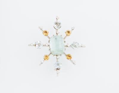 Brillant Aquamarin Brosche - Jewellery