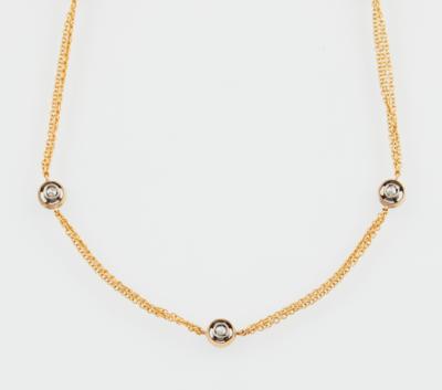 Diamantcollier zus. ca. 0,30 ct - Gioielli