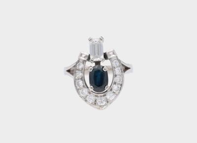 Brillant Diamant Saphir Ring - Gioielli