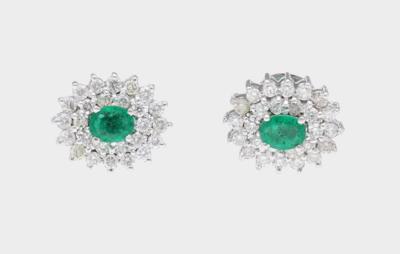 Brillant Smaragd Ohrstecker - Jewellery