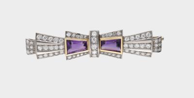 Diamant Amethyst Brosche - Jewellery