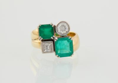 Diamant Smaragdring - Klenoty