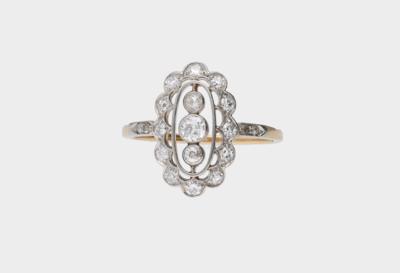 Altschliffdiamant Ring zus. ca. 0,30 ct - Klenoty