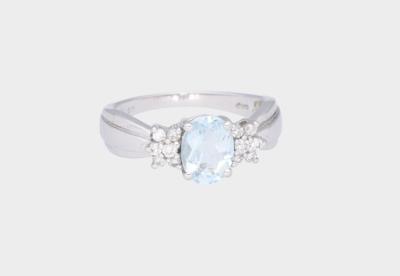 Brillant Aquamarin Ring - Klenoty