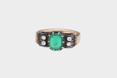 Diamant Smaragd Ring - Jewellery