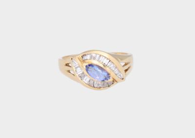 Diamant Tansanit Ring - Gioielli
