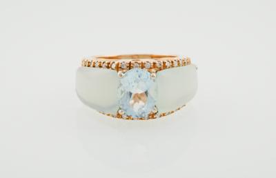 Brillant Aquamarin Ring - Schmuck