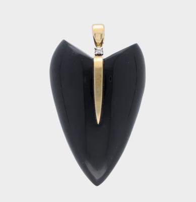 Brillant Onyx Anhänger - Schmuck