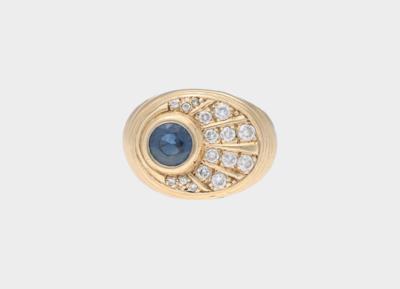 Brillant Saphir Ring - Schmuck