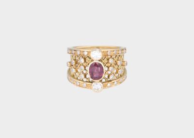 Diamant Rubin Ring - Schmuck