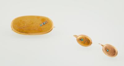 Halbperlen Schmuckgarnitur mit behandelten Türkisen - Jewellery