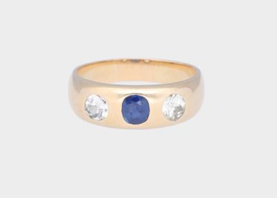 Diamant Saphir Ring - Schmuck