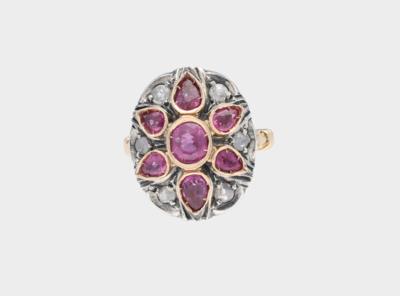 Rubin Ring zus. ca. 1 ct - Gioielli