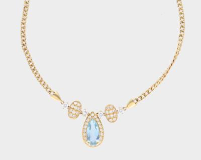 Aquamarin Collier zus. ca. 3,12 ct - Jewellery