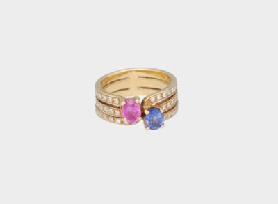 Brillant Farbstein Ring - Schmuck