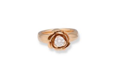 Brillant Solitär Ring Rose ca. 0,60 ct - Schmuck