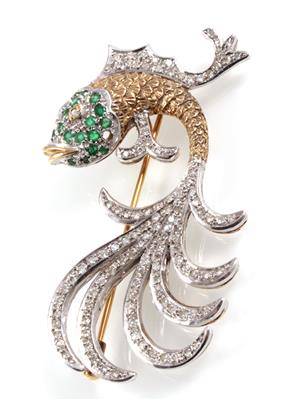 Diamantbrosche Fisch - Jewellery