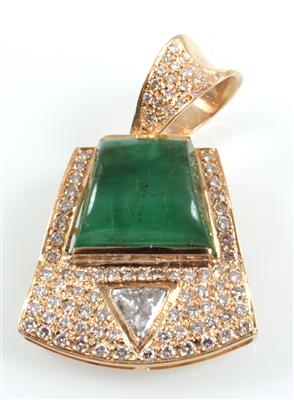 Diamant Smaragdanhänger - Gioielli