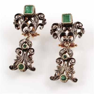 Diamant Smaragdohrringe - Jewellery