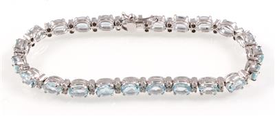 Aquamarin Brillantarmband - Jewellery