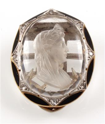 Achtkantdiamantkristallclip - Jewellery