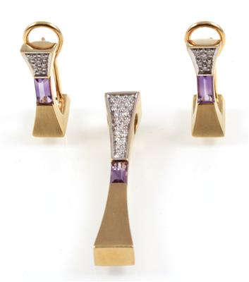 Brillant Amethyst Damenschmuckgarnitur - Jewellery