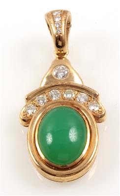 Brillant Chrysoprasanhänger - Schmuck