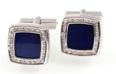 Lapislazuli Diamant Manschettenknöpfe - Schmuck