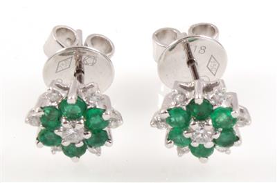 Brillant Smaragdohrstecker - Jewellery