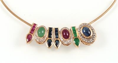 7 Farbsteinanhänger - Jewellery