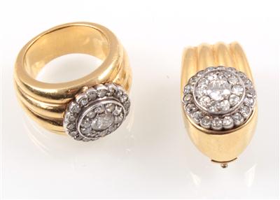 Diamant Damenschmuckgarnitur zus. ca. 1,90 ct - Jewellery