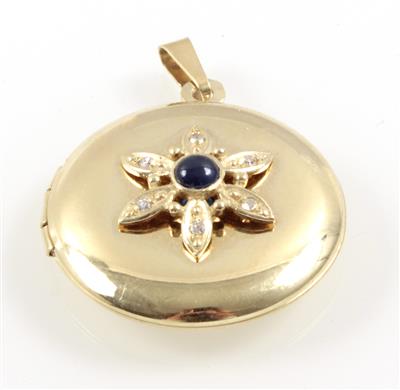 Diamant Saphirmedaillon - Jewellery