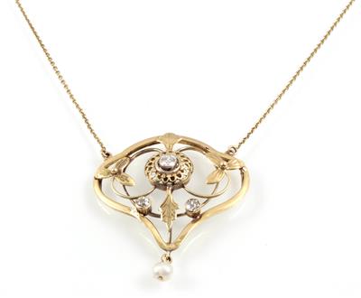 Diamantcollier zus. ca. 0,50 ct - Jewellery