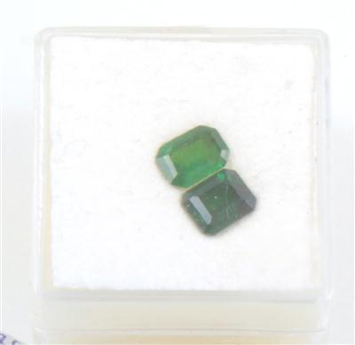 2 grüne Granate (Tsavorite) 1,88 ct und 2,20 ct - Gioielli