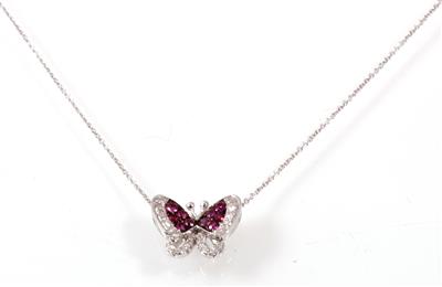Rubincollier Schmetterling - Jewellery