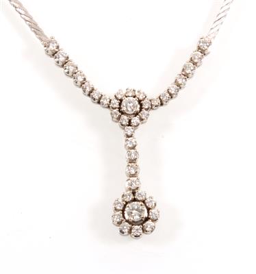 Brillantcollier zus. ca. 1,90 ct - Klenoty