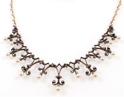 Diamant Kulturperlencollier - Klenoty