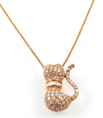 Diamantanhänger Katze zus. ca.0,50 ct - Jewellery