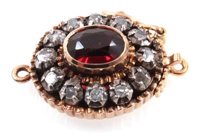 Granat Diamantschliesse - Jewellery