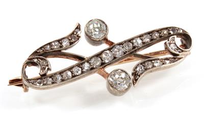 Diamantbrosche zus. ca. 1,35 ct - Jewellery