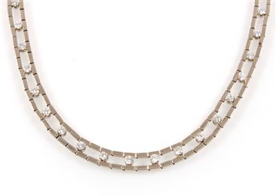 Brillantcollier zus. ca. 3,70 ct - Klenoty