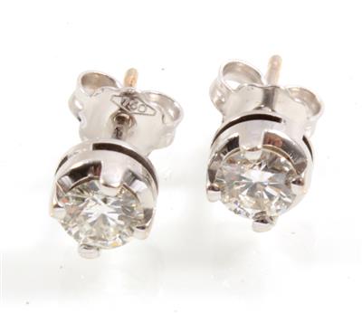 Brillantohrstecker zus. ca. 0,80 ct - Klenoty