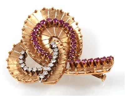 Brillant Rubinbrosche - Jewellery