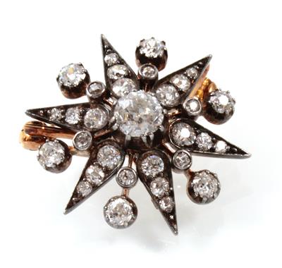 Diamantbrosche zus. ca. 1,60 ct - Jewellery