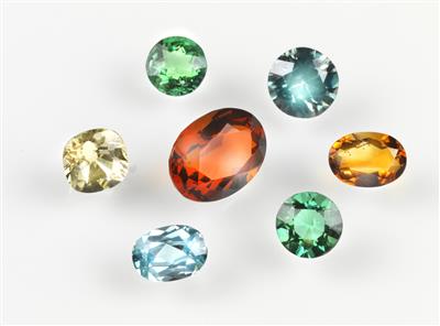 20 lose Edelsteine zus. 30,63 ct - Diamant-, Farb- und Schmucksteine