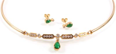 Brillant Smaragd Schmuckgarnitur - Jewellery