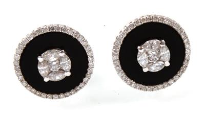 Diamant Onyxohrstecker - Jewellery