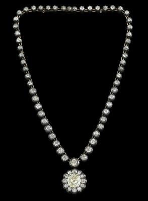 Diamantcollier zus. ca. 24,43 ct - Klenoty