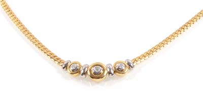 Brillantcollier zus. ca. 0,35 ct - Klenoty