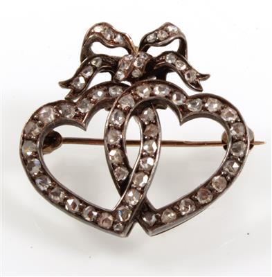 Diamantrautenbrosche zus. ca. 0,50 ct - Jewellery